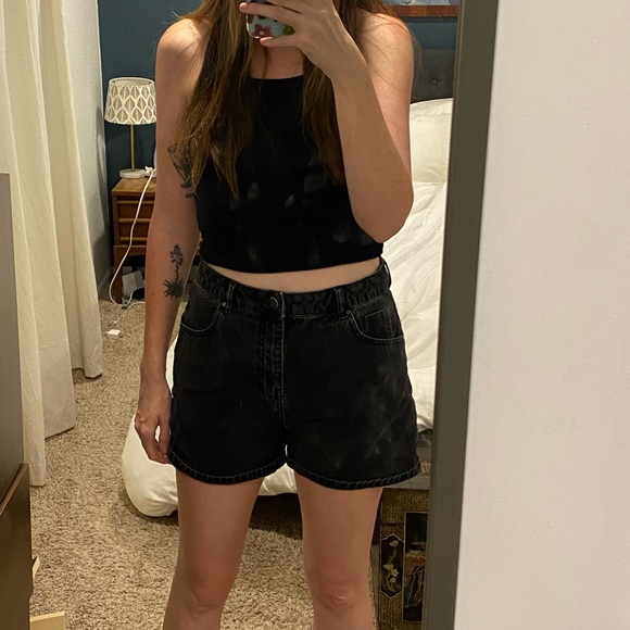 ASOS Black Denim Mom Shorts - Picture 9 of 9